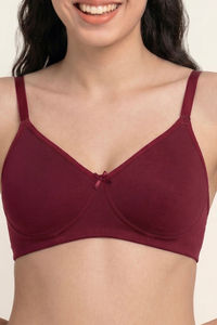 Zivame Double Layered Non Wired 3/4th Coverage Tshirt Bra - Beet Red — thumbnail 4